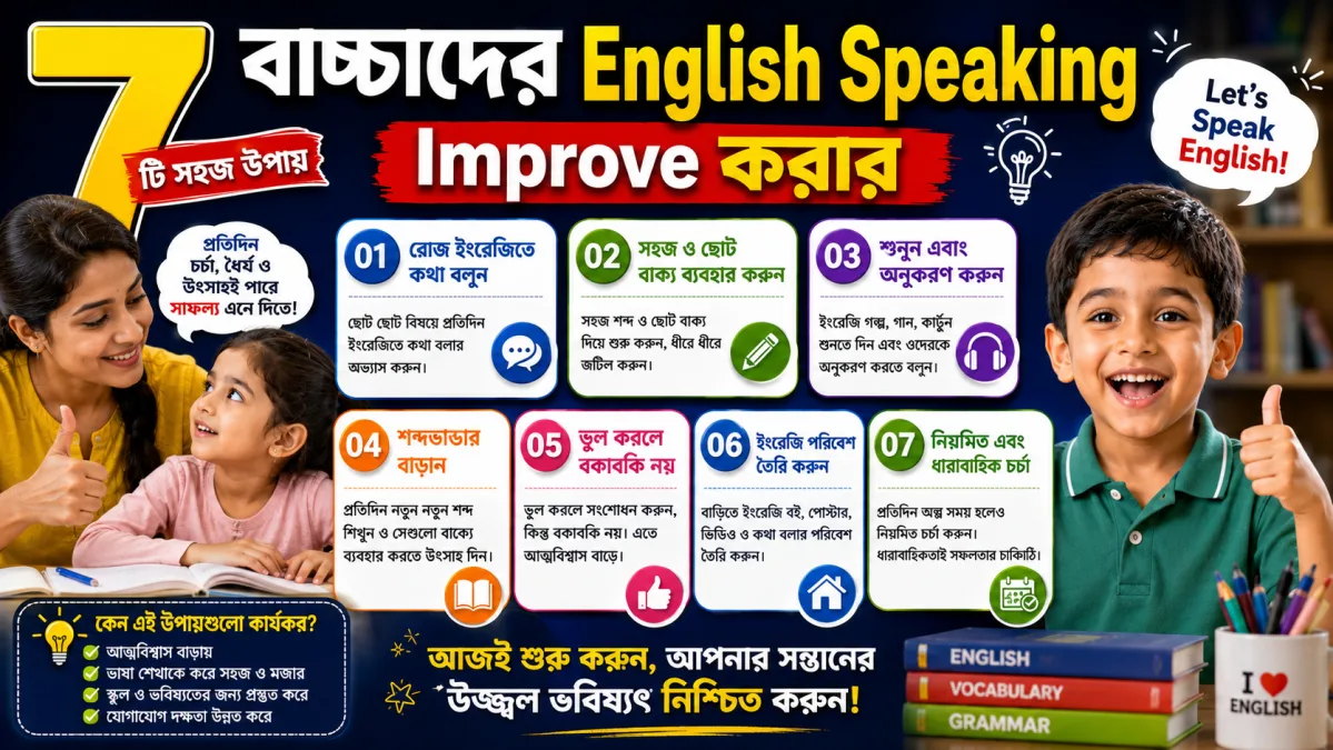 বাচ্চাদের English Speaking Improve করার ৭টি সহজ উপায়
