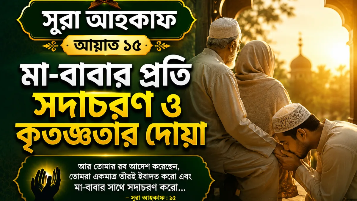 সূরা আহকাফ আয়াত ১৫ | Surah Ahqaf Ayat 15 Bangla